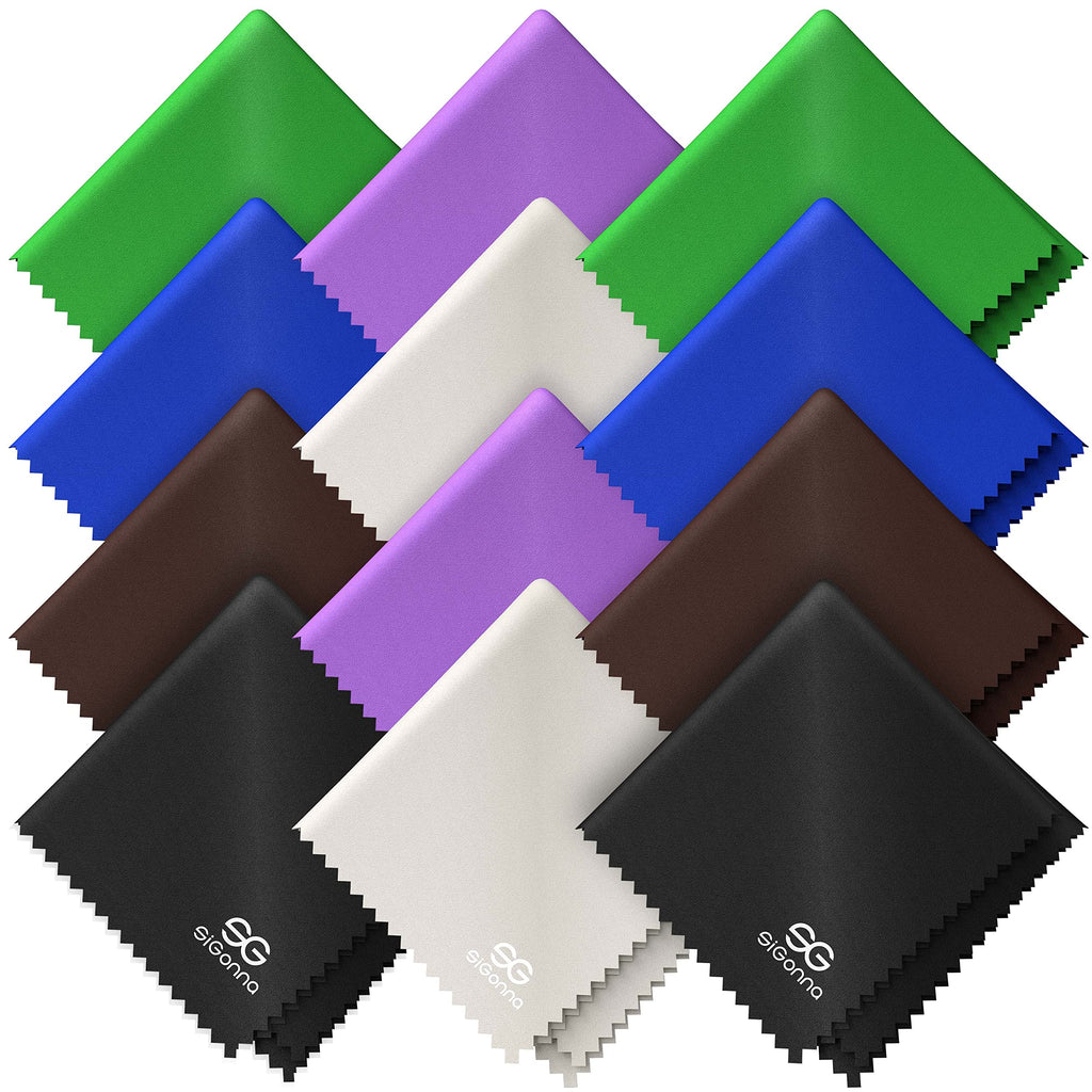 LensClear™ Premium Microfiber Cleaning Cloths (12-Pack)