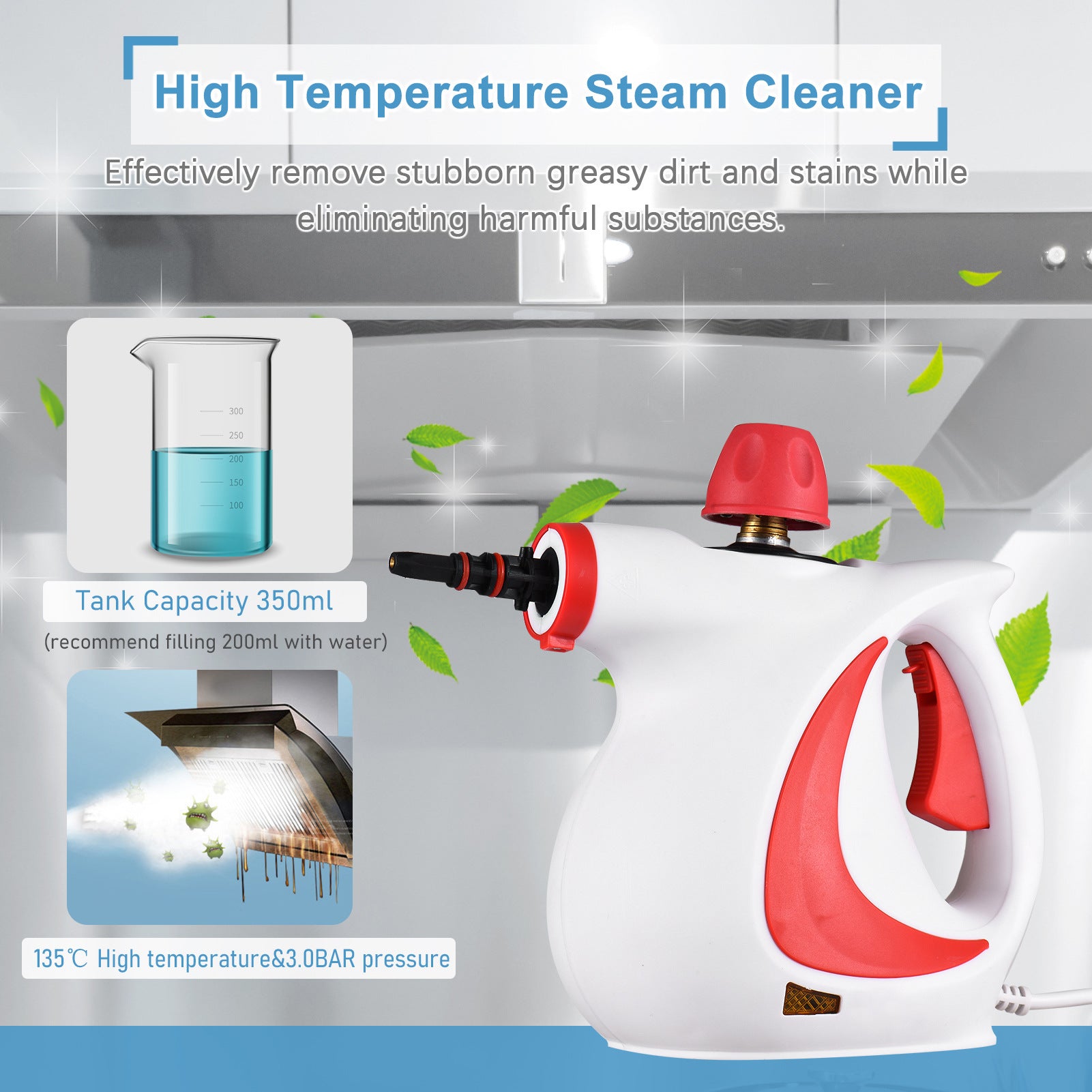 HydroSteam™ Pro Handheld Multi-Surface Steam Cleaner